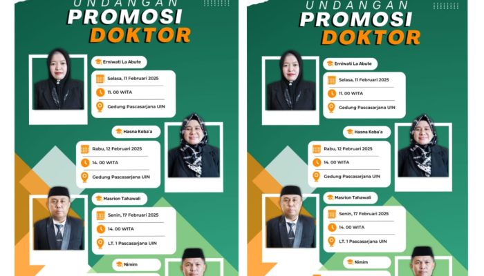 Februari Ini, 4 Dosen FAI Unismuh Luwuk Selesaikan Program Doktor di UIN Alauddin Makassar