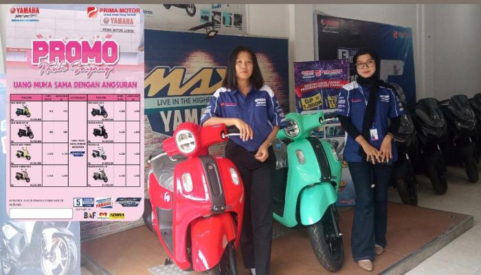 Prima Motor Hadirkan Promo Spesial Hari Kasih Sayang, Uang Muka Sama dengan Angsuran!