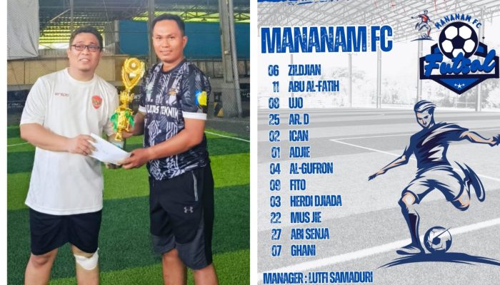 Raih 6 Poin, Mananam Fc Harus Puas Juara 3 di Turnamen Futsal KKN Kota Cup