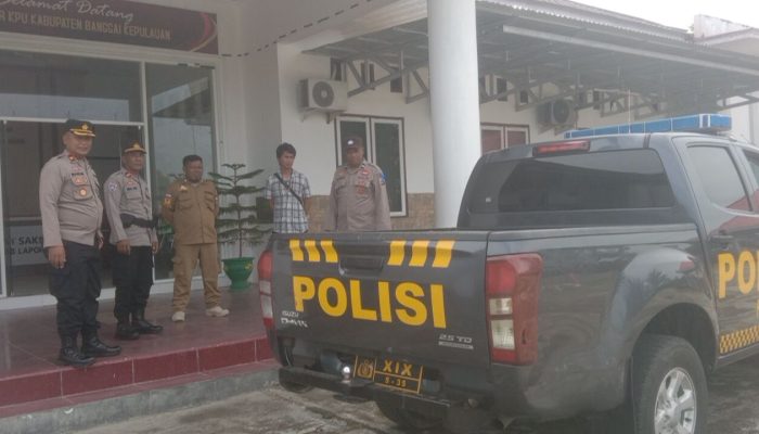 Kabag Ops Polres Bangkep Pimpin Patroli Keamanan Jelang Pelantikan Bupati dan Wabup Terpilih