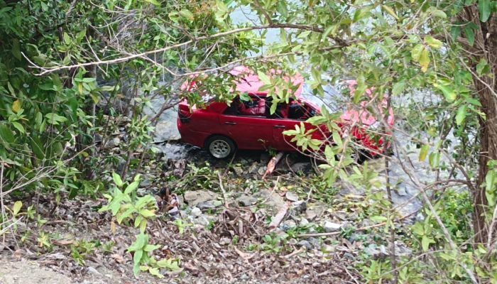 Hilang Kendali, Mobil Vios Masuk Jurang di Bunta Banggai