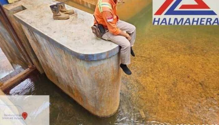 Gercep! PT. HIR Perbaiki Air Bersih SPAM Petasia, Air Tetap Jernih Meski Hujan Deras