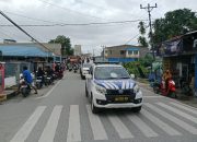 Satlantas Polres Bangkep Kawal Penjemputan Bupati dan Wakil Bupati Banggai Laut