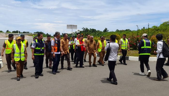 Bupati Balut Sambut Kedatangan Perdana Pesawat Susi Air di Bandara Maulana Frins Mandapar