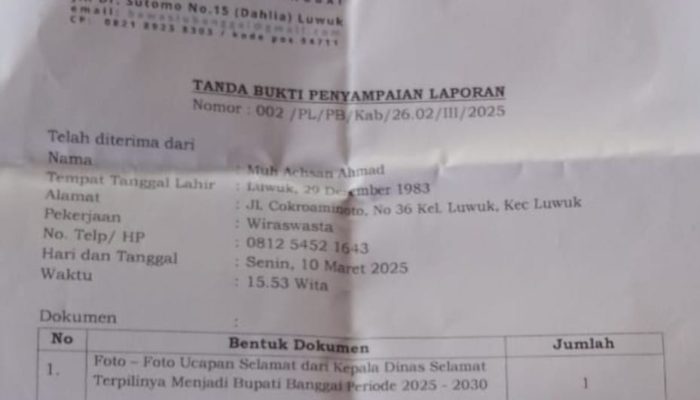 Diduga Langgar Netralitas, Sejumlah Kepala OPD di Banggai Dilaporkan ke Bawaslu