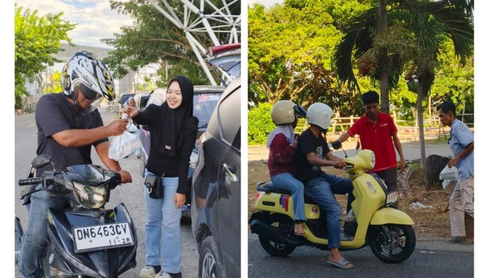 Calya Sigra Sulawesi Family Bagikan 200 Paket Takjil untuk Pengendara 