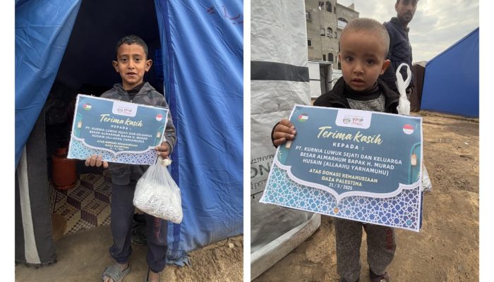 Keluarga Besar Murad Husain Donasi untuk Palestina Pasca Agresi Israel ke Jalur Gaza