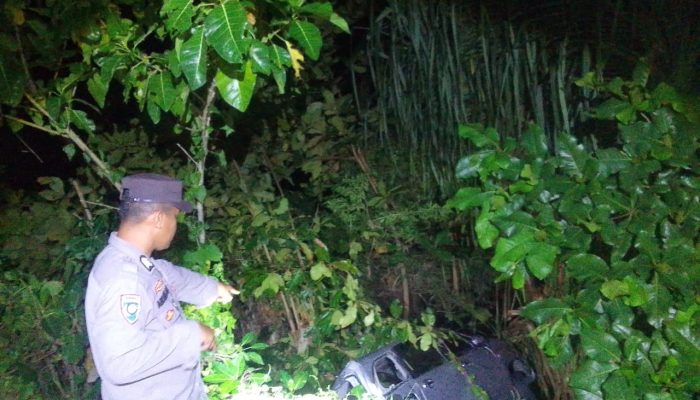 Sopir Ngantuk, Avanza Silver Hantam Pembatas Jalan di Nuhon Banggai