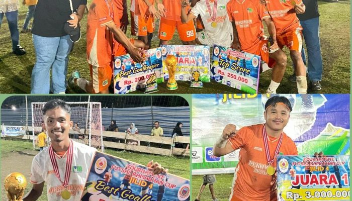 Bantai Rajawali Salu 3-1, Tim Futsal PDAM Bualemo Jawara Ramadhan Cup IV Tahun 2025