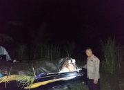 Laka di Bunta, Mobil Pick Up Tabrak Pembatas Jalan Hingga Terguling