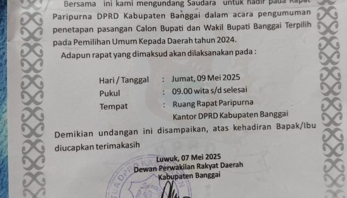 Besok, DPRD Banggai Gelar Rapat Paripurna Penetapan Bupati-Wabup Terpilih 