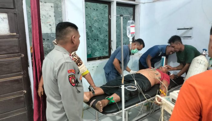 Tabrakan CRF Vs Shogun Terjadi di Moilong, Dua Pemotor Luka Berat Hingga Dirujuk ke RSUD Luwuk
