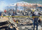 Polres Banggai Turunkan Tim Inafis, Lakukan Penyelidikan Penyebab Kebakaran Hebat Pasar Simpong