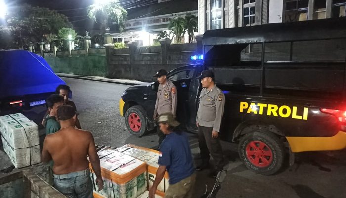 Polsek Luwuk Terus Intensifkan Patroli, Antisipasi Calo dan Premanisme di Kawasan Pelabuhan