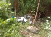 Naas! Mobil Pick Up Masuk Jurang di Lamala Banggai, 7 Orang Luka-luka