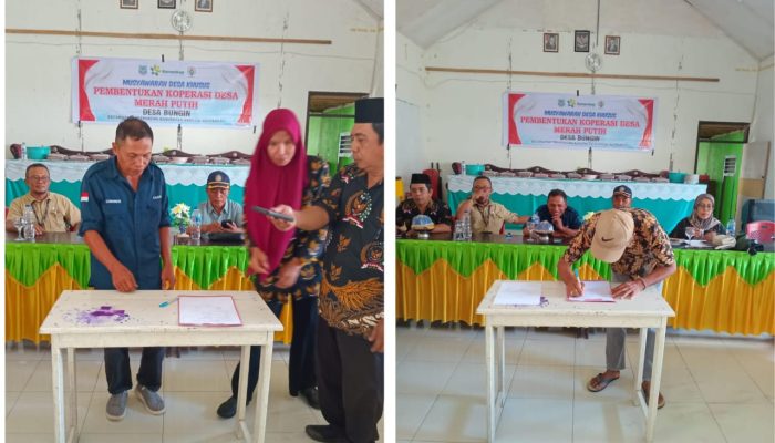 Dorong Perekonomian Masyarakat, Pemdes Bungin Bentuk Koperasi Merah Putih