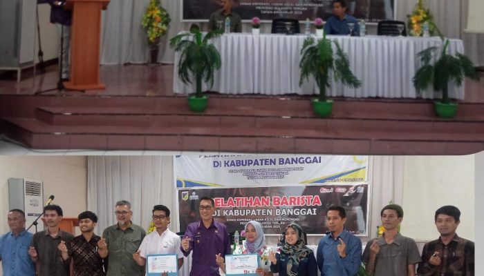 Kadis Koperasi dan UKM Provinsi Sulawesi Tengah Resmi Tutup Pelatihan Branding Produk dan Barista