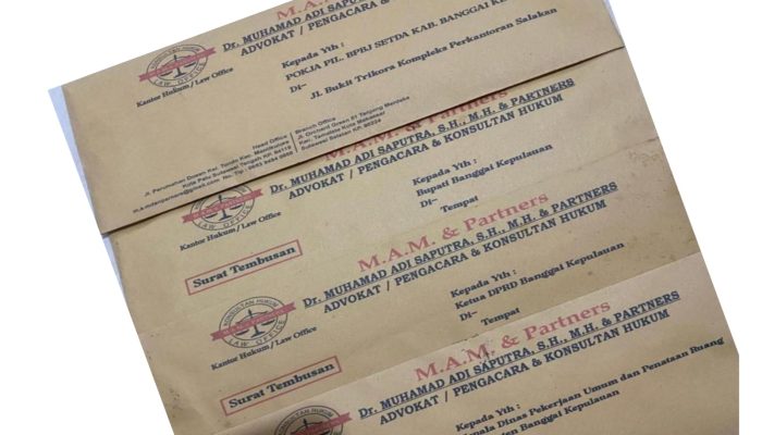 Diduga Dicurangi, CV Nur Ayu Lamena Layangkan Somasi ke Pokja BPBJ Bangkep