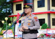 Polisi Pertebal Pengamanan Laga Semi Final Sepak Bola Porkab Banggai