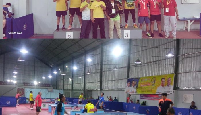 Luwuk Kota Borong Emas, Rajai Cabor Tenis Meja di Porkab V Banggai 2025