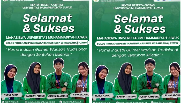 Selamat, Mahasiswa Unismuh Luwuk Lolos Pendanaan P2MW 2025