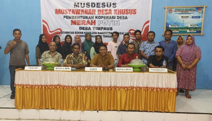 Kopdes Merah Putih Desa Timpaus Resmi Terbentuk, Berikut Susunan Pengurusnya
