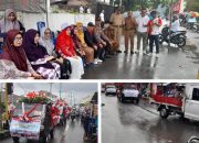 Hujan Deras Tak Surutkan Semangat, Sekda Balut Lepas 101 Peserta Karnaval TK dan PAUD