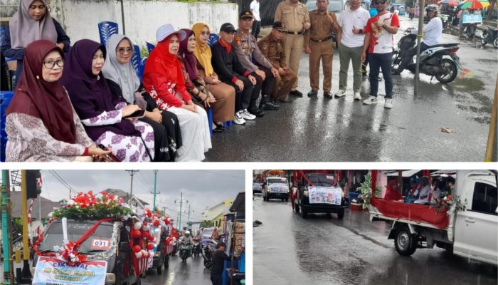 Hujan Deras Tak Surutkan Semangat, Sekda Balut Lepas 101 Peserta Karnaval TK dan PAUD