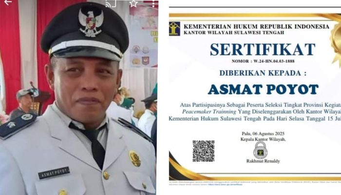 Sukses Jadi Juru Damai, Kades Kampung Baru Raih Peacemaker Justice Award 2025