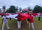 Dispar Banggai Kibarkan Merah Putih 30 Meter, Semarakkan Kirab HUT RI ke-80