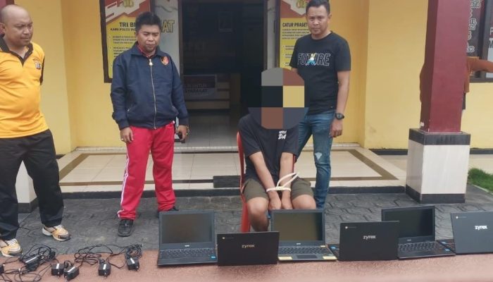 Curi 9 Laptop Milik SMAN 3 Bunta, Pemuda Asal Bunta Diringkus Polisi