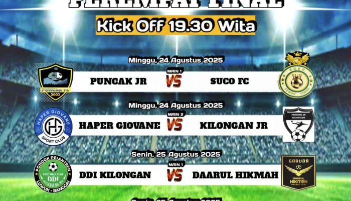 8 Tim Terbaik Siap Bertarung di Perempatfinal Turnamen Futsal U-15 Kilongan