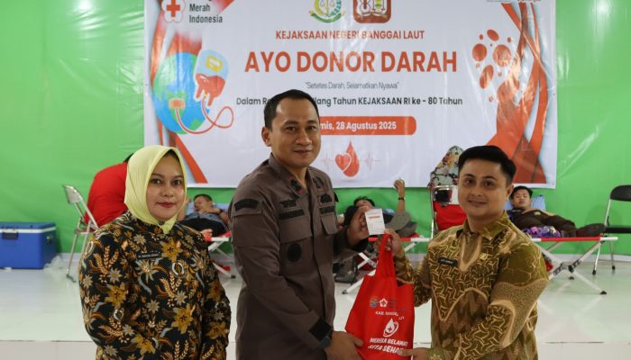 Sambut Harlah Kejaksaan RI ke-80, Kejari Banggai Laut Gelar Donor Darah