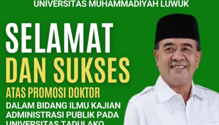 Selamat! Sekretaris BPH Unismuh Luwuk, Sahraen Sibay Raih Gelar Doktor di Untad