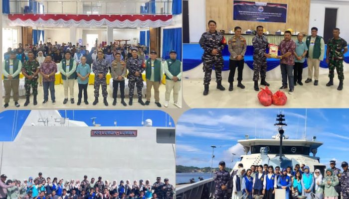 Pos TNI AL Luwuk Lanal Palu Dukung dan Sukseskan Kelancaran Tim Ekspedisi Rupiah Berdaulat di Wilayah 3T