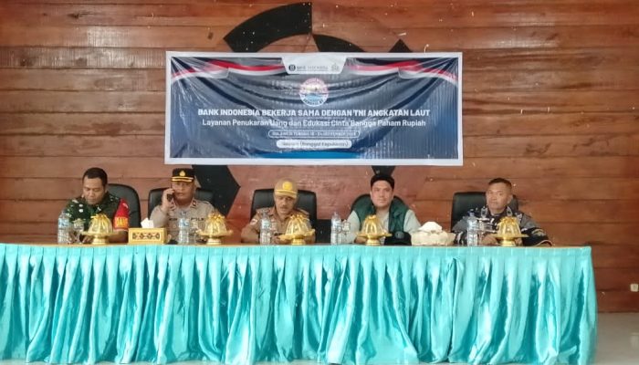 BI Gandeng TNI AL Gelar Layanan Penukaran Uang dan Edukasi Cinta Bangga Paham Rupiah di Bangkep