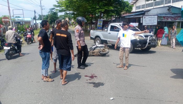Lakalantas Motor Tabrak Mobil di Toili Banggai, Seorang Siswi Patah Kaki