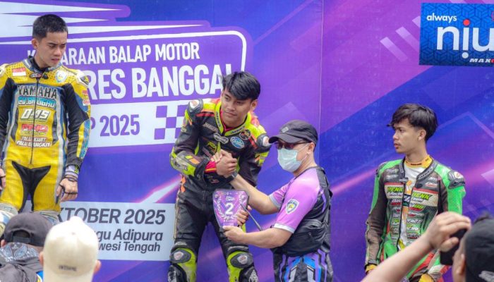 Alfriansyah, Pembalap Muda Bikers Subuhan Luwuk Rajawali Squad 1-897 JJ Rezeki Motor Racing Team Raih 7 Trofi di Kapolres Banggai Race Cup 2025