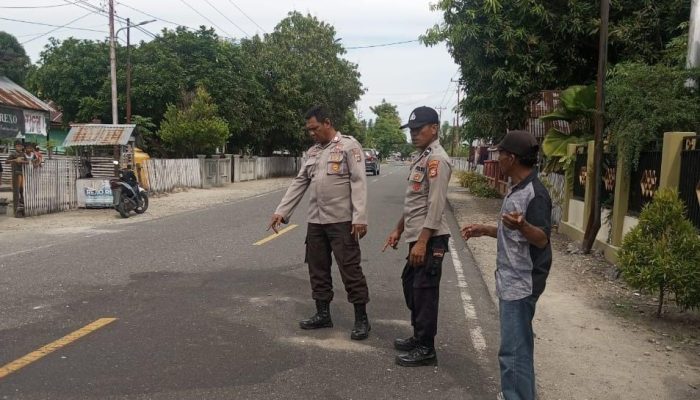 Hindari Tumpukan Aspal, Pemotor Mio Tabrak Aerox di Kintom