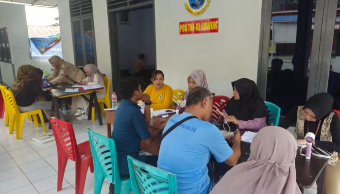 Jelang HUT ke-25, Saka Bahari Kwarcab Banggai dan Pos TNI AL Luwuk Lanal Palu Gelar Baksos dan Bakkes untuk Masyarakat