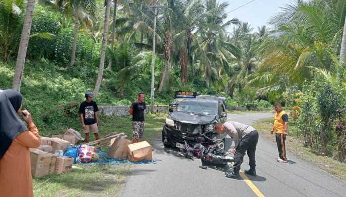 Lakalantas Mio Vs Avanza Terjadi di Nuhon, 1 Korban Dilarikan ke RSUD Luwuk