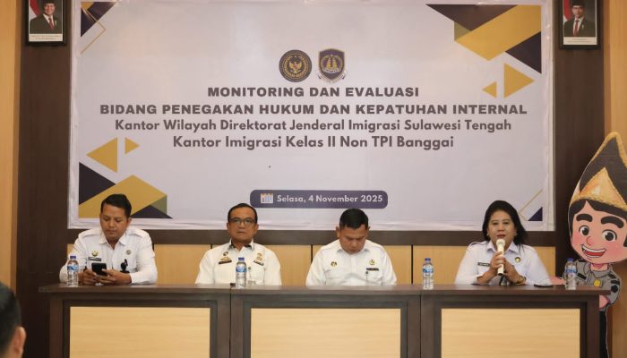 Kanwil Imigrasi Sulteng Berikan Penguatan Tugas Pengawasan Keimigrasian dan Etika ASN di Kanim Banggai