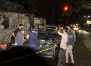 Polres Banggai Olah TKP Kebakaran Mobil Diduga Pengetap BBM