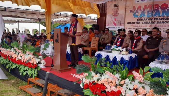 Diikuti 2.041 Peserta, Bupati Sofyan Kaepa Resmi Buka Jambore Cabang Gerakan Pramuka Kwarcab Balut