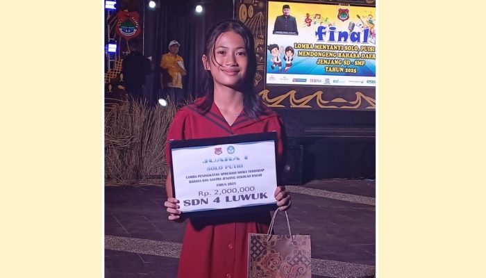 Natalin Dangari Raih Juara I Lomba Nyanyi Tingkat SD-SMP, Dua Hari Latihan yang Berbuah Manis