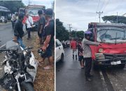 Gagal Menyalip, Dua Perempuan Boncengan Motor Tertabrak Truk di Kintom