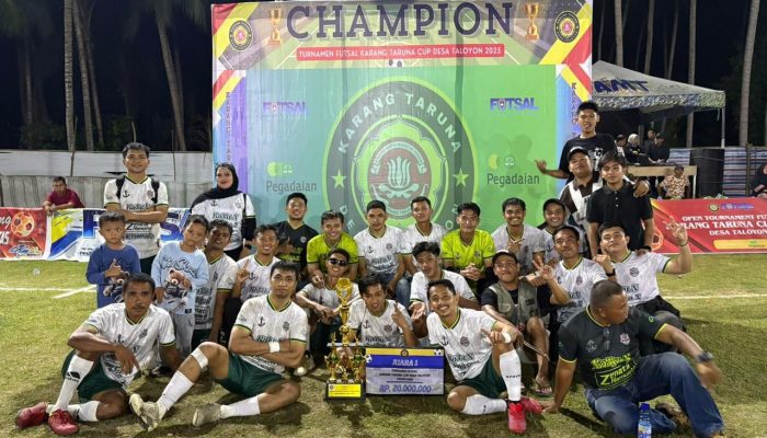 Open Turnamen Futsal Karang Taruna Cup 2025 Taloyon Resmi Ditutup, Red Wings Raih Gelar Juara