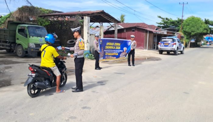 Hari Kedelapan Operasi Zebra Tinombala 2025, Polres Bangkep Jaring 283 Pelanggar Lalu Lintas