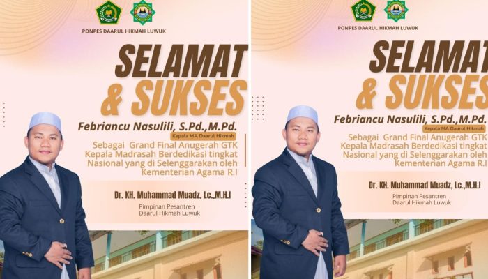 Selamat! Kepala MA Daarul Hikmah Luwuk Tembus Grand Final Anugerah GTK Nasional 2025