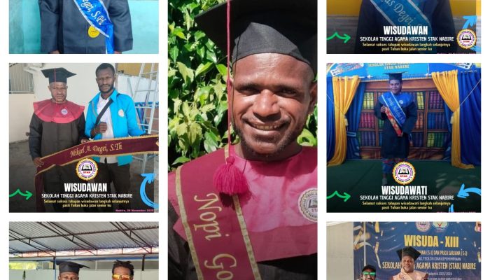 Rektor STAK Nabire Wisudakan 220 Lulusan pada Wisuda XIII Tahun Akademik 2025/2026
